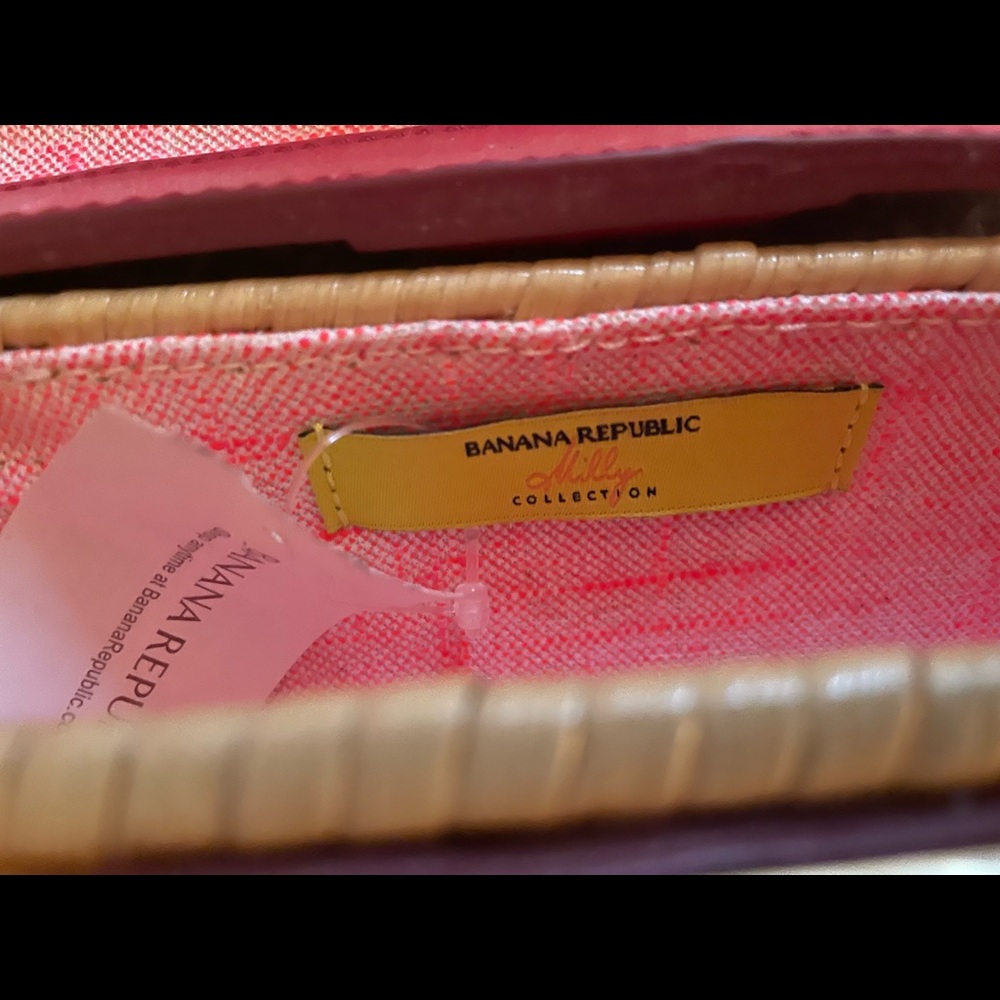 Vintage Banana Republic straw Milly collection clutch